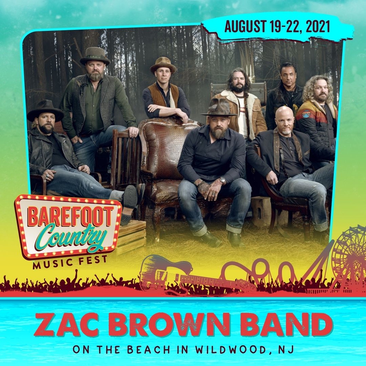 Bandsintown Zac Brown Band Tickets Wildwood Boardwalk, Aug 22, 2021