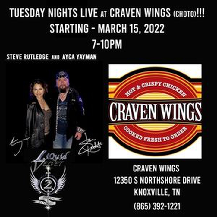 Bandsintown Liquid Velvet Tickets Craven Wings 2 (Choto), Apr 05, 2022