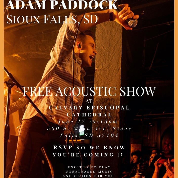 Adam Paddock Sioux Falls Tickets, Calvary Episcopal Cathedral Jun 17