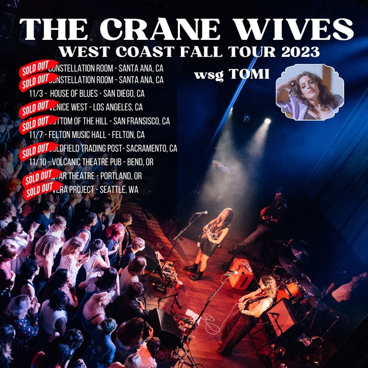 The Crane Wives Concert Tickets 2023 Live Tour Dates Bandsintown