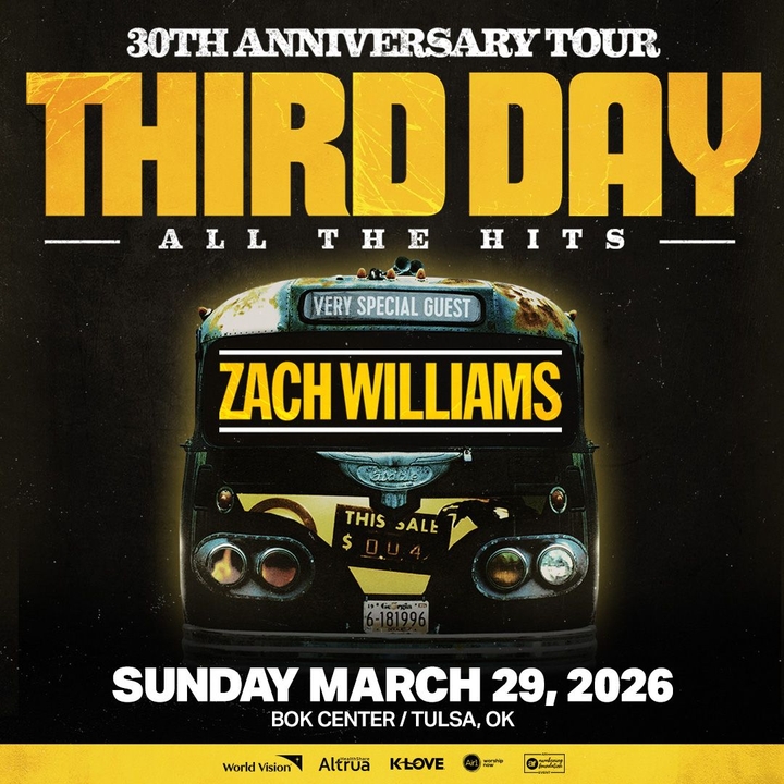 Zach Williams Tulsa Tickets, BOK Center Mar 29, 2026 | Bandsintown