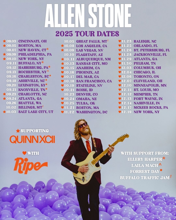 Allen Stone Concerts & Live Tour Dates: 2025-2026 Tickets | Bandsintown