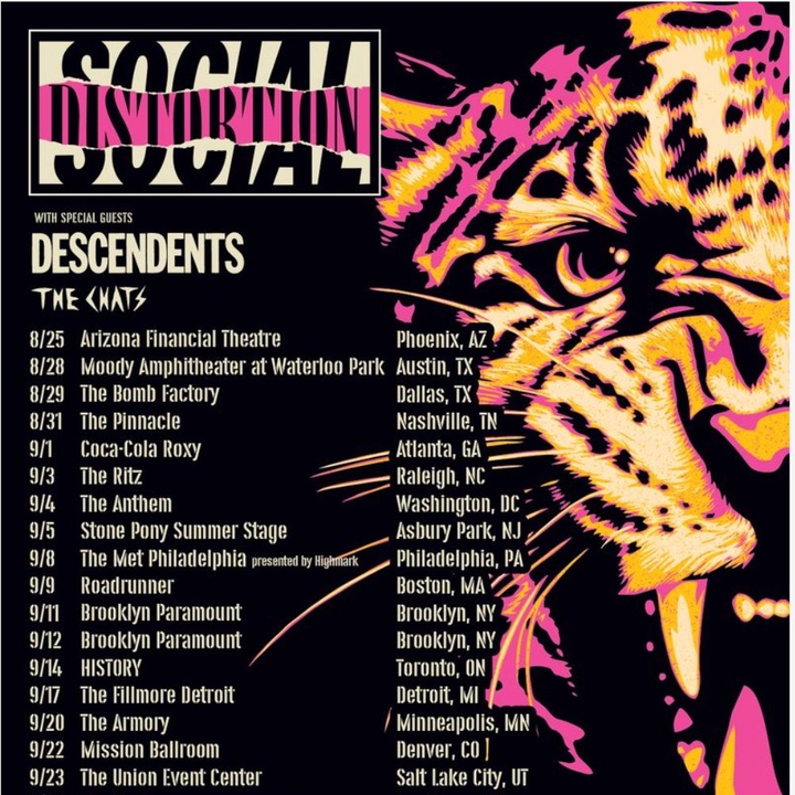 Social Distortion Washington Tickets, The Anthem Sep 04, 2026
