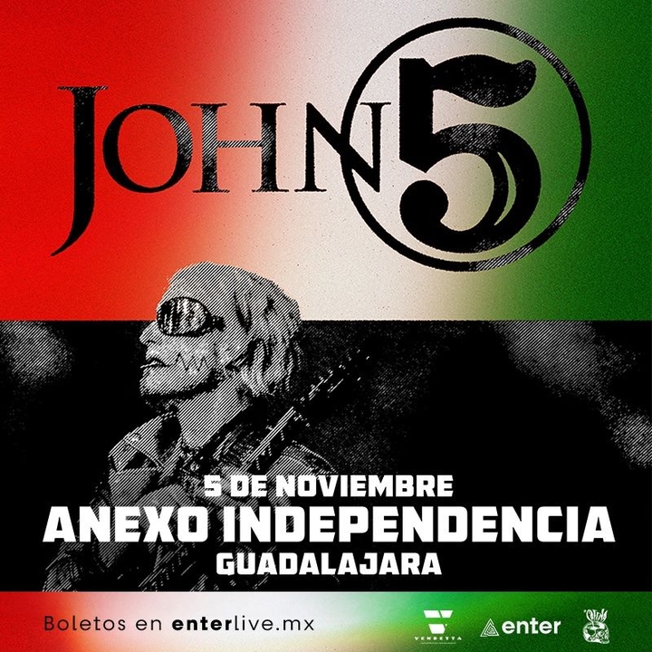 【廃盤•絶版】John 5 CD ギタースコア セット【 Lee参加 John 5 Guadalajara Tickets, Anexo Independencia Nov 05, 2026