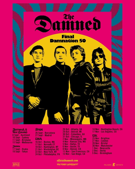 The Damned Concerts & Live Tour Dates: 2026-2027 Tickets | Bandsintown