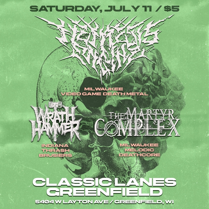 Nemesis Engine Greenfield Tickets, Classic Lanes Greenfield Jul 11