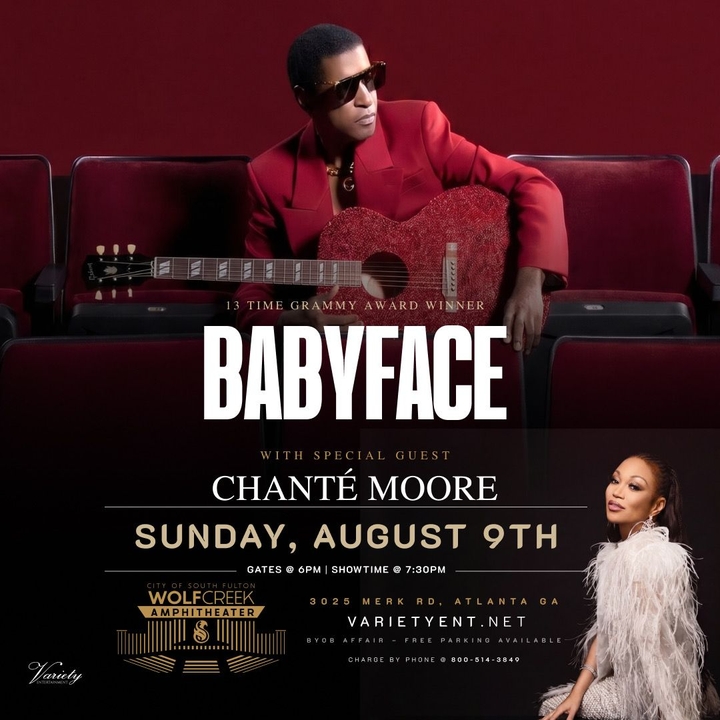 Babyface College Park Tickets, Wolf Creek Amphitheater Aug 09
