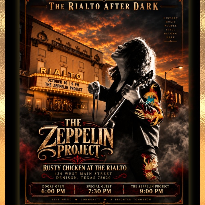 The Zeppelin Project Denison Tickets, The Rialto Theater Oct 10