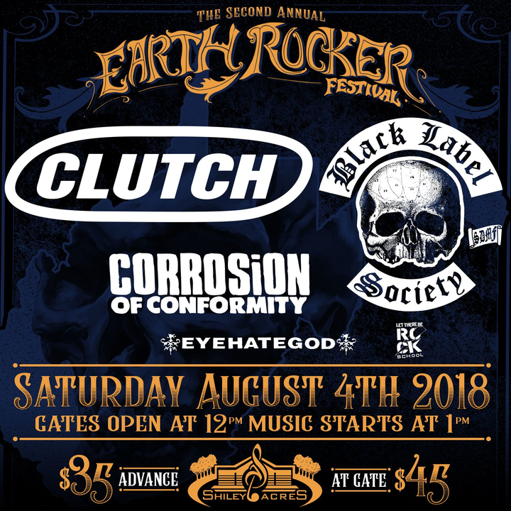 Bandsintown Clutch Tickets Earth Rocker Festival 18 at Shiley Acres