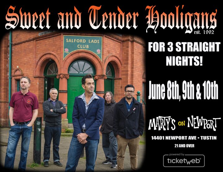 Bandsintown Sweet & Tender Hooligans Tickets Marty's on Newport