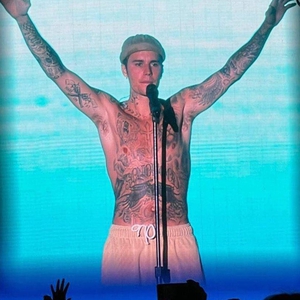 Justin Bieber at Monterrey, Mexico in Monterrey Baseball Stadium 2022