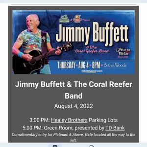 Jimmy Buffett and the Coral Reefers at Bethel, NY in Bethel Woods Center for the Arts 2022