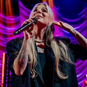 Christina Perri at Burbank, CA in iHeartRadio Theater 2023