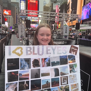 BLÜ EYES at New York City, NY in Broadway Pedestrian Plaza 2024