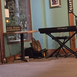 Adin Boyer at Seal Beach, CA in Bogart's Coffee House 2024