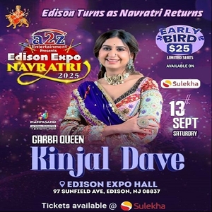 Kinjal dave Edison Tickets, The New Jersey Convention and Exposition ...