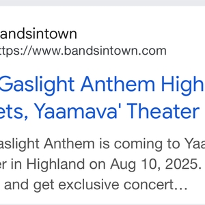 The Gaslight Anthem at Highland, CA in Yaamava’ Theater 2025