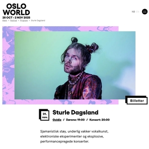 Sturle Dagsland Tickets, Tour Dates and Concerts