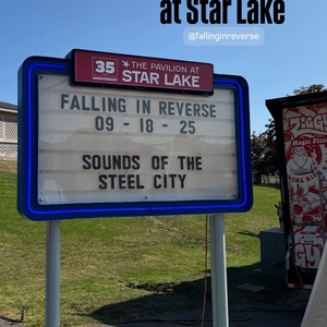 Falling In Reverse at Burgettstown, PA in The Pavilion at Star Lake 2025