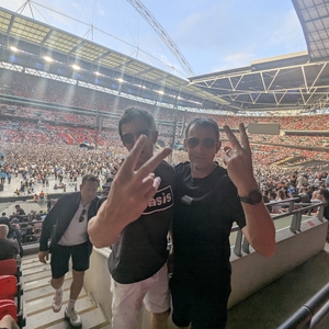 Oasis at London, United Kingdom in Wembley Stadium 2025