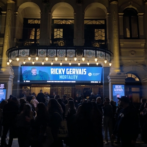 Ricky Gervais at London, United Kingdom in The London Palladium 2025