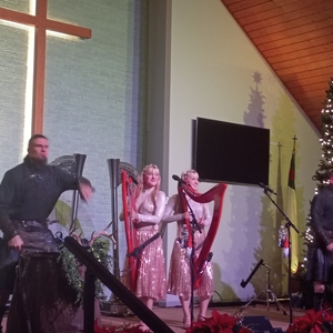 Harp Twins at Zeeland, MI in waypoint community church 2025