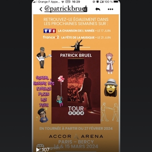 Patrick Bruel at Arena, France in PARIS 2026