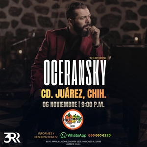 Entradas, fechas de la gira y Conciertos de Edgar Oceransky