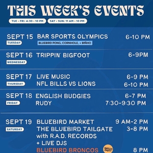 English Budgies — Bluebird Social, 2026-09-18