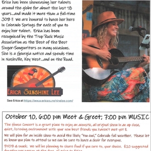 Erica Sunshine Lee Tickets, Tour Dates and Concerts