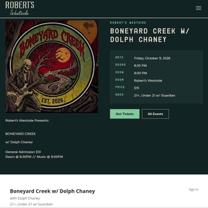 Dolph Chaney Tickets, Tour Dates and Concerts