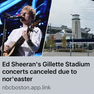Ed Sheeran at Foxborough, MA in Gillette Stadium 2026
