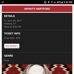 Timothy B. Schmit at Hartford, CT in Infinity Hall 2017