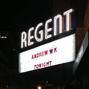Andrew W.K. at Los Angeles, CA in The Regent Theater 2017