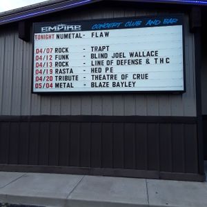 Flaw at Akron, OH in The Empire Concert Club & Bar LLC 2019