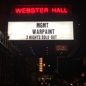 MGMT at New York, NY in Webster Hall with Warpaint 2019